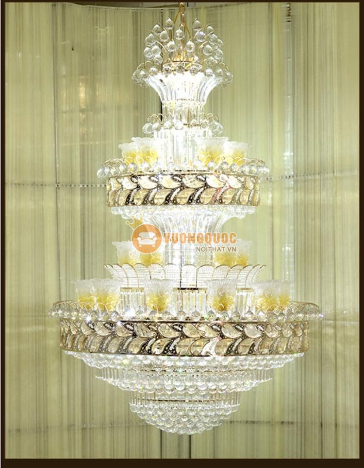 Đèn chùm pha lê ánh sáng vàng lấp lánh CM201-7